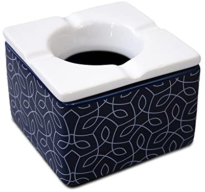 Cendrier Bistrot Vintage - Arabesque bleu