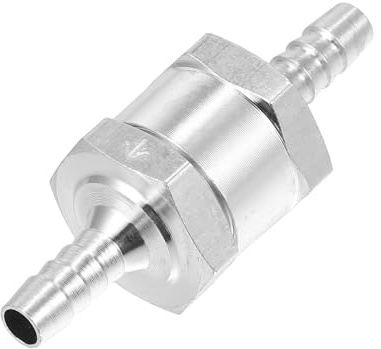 Hihaha Bränsleledning backventil/inre icke retur envägskontrollventil bränsle bensin diesel för bränslesystem/hållbar aluminiumlegering 1/4 tum 6 mm OD / 1 st