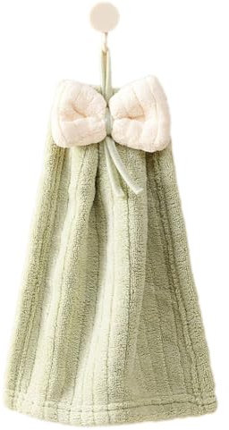 MXMZSRTH Handtuch Hängendes Handtuch, niedliches Handtuch, Küche, hängende Kindertücher, Haushalts-Handtücher (Farbe : Grün, Size : 25x39cm)