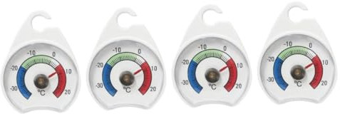 Amosfun 4 Stück Thermometer Kühlschrank Temperaturüberwachung Kühlschrank Kühlschrankthermometer Digitales Thermometer Kühlschranktemperaturmesser Gefrierthermometer Messlehre Weiß Plastik