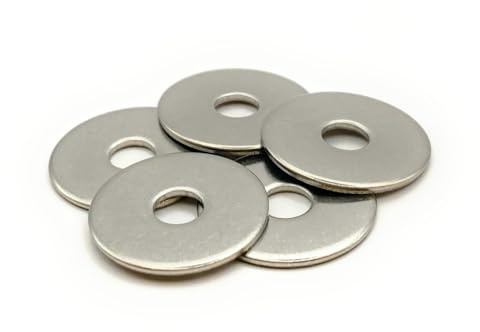 PRORAJE Rondelles métal M12 Inox Ø extérieur 40 mm | Rondelle plate extra large M12x40mm | Acier inoxydable A2 (V2A/304) norme NFE 25513 LL | Bois/Metal/Ecrous/Vis/etc : LOT DE 5 Pcs