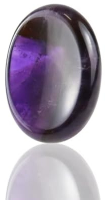 Sorgensteine Amethyst-Kristallstein für Kinder, Chakra-Kristalle und Heilsteine, ovaler Handschmeichler, Daumenstein, Kristalle für Anfänger, spirituelle Geschenke für Frauen, Meditationszubehör (1