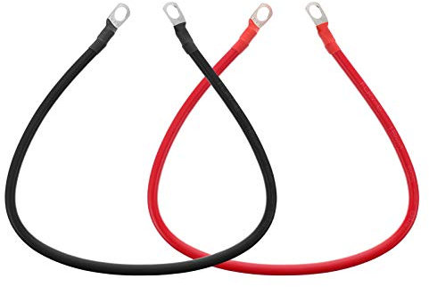 BESPORTBLE 2stücke Stromkabel Mit Ringösen Für Autobatterie Batteriekabel Aus Kupfer Kabel Für Batterien Und Wechselrichter Korrosionsbeständige Anschlüsse Für Hohe Und Niedrige Temperaturen
