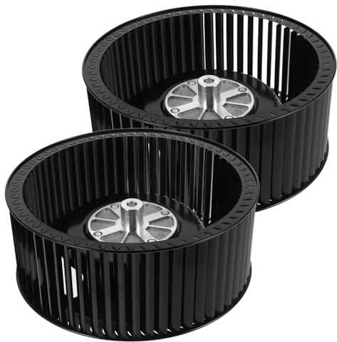 2pcs Range Hood Fan Wheel Metal Black Replacement Parts | Precision Craftsmanship, Powerful Ventilation, Easy Installation, Quiet Operation for Kitchen Exhaust Fan