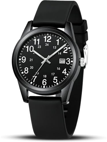 Tyme Berlin Herren Uhr Analoge Quarz mit Datum 30 m wasserdicht Casual Armbanduhr für Männer mit Silikonarmband Herrenuhr in Geschenkbox