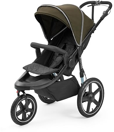 Ickle Bubba Venus Jogger Pro 3-Rad-Kinderwagen, Geländegängig, Luftreifen, UPF50+ Haube, 0-22 kg (Wald)