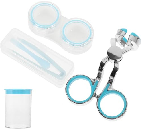 Anneome Aplicador Pequeño para Lentes de Contacto en Abs Plástico Azul, Removedor Fácil y Seguro para Lentillas, Kit Portátil para Usuarios Miopía