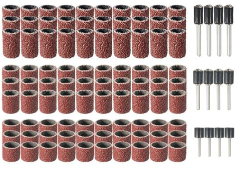 Bandas de lijado para clavos, accesorios de taladro eléctrico, brocas eléctricas, repuesto recargable, para máquina de manicura, mangas resistentes para máquinas de rectificar