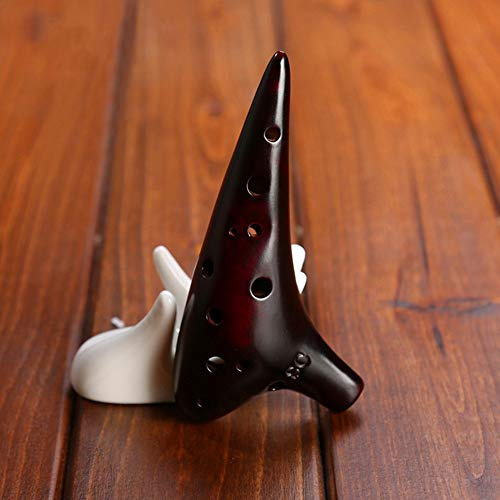 Glossy Ceramic Ocarina Special Shaped 12 Holes Ocarina in Soprano-C