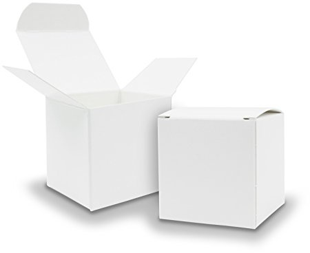 itenga 10x Würfelbox aus Karton 5x5cm weiß kleine Schachtel als Gastgeschenk Geschenkbox zum Befüllen (Hochzeit Adventskalender Taufe Geburtstag Geschenk Kommunion)