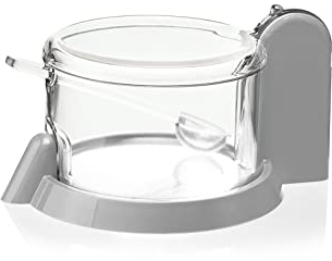 Guzzini 33 Contenitore FORMAGGERA Grigia Cucchiaio, Resina