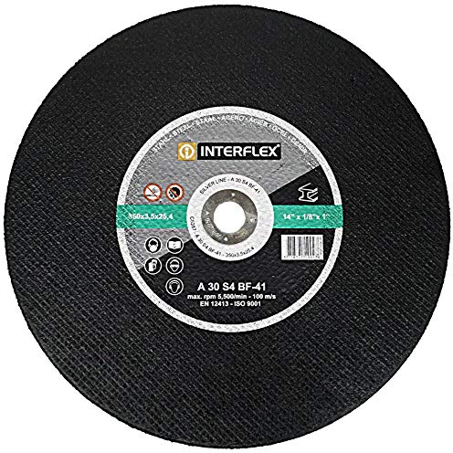 Lot de 10 disques à tronçonner en acier inoxydable 350 x 25,4 mm