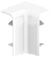Habengut Innenecke für Sockelleiste 50 mm aus PVC, Farbe: Weiß | Inhalt: 1 Stück - zur Eckumfahrung in Räumen