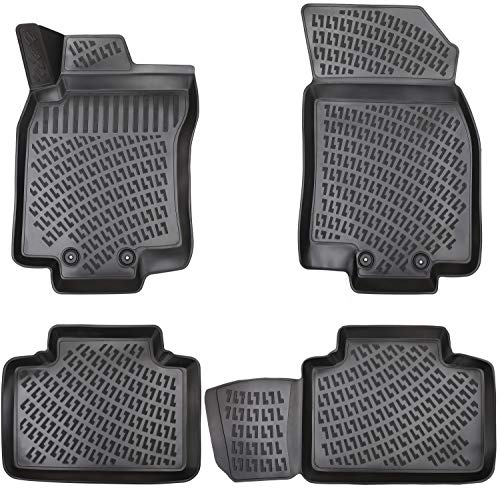 Design 3D Gummimatten Set für Nissan X-Trail (T31) Baujahr 2007-2013 | Extra hoher 5cm Rand