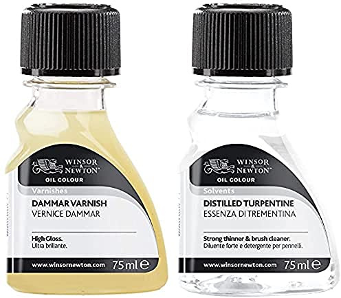 Winsor & Newton RCFVD75 75Ml Dammar Varnish & 75ml Distilled Turpentine