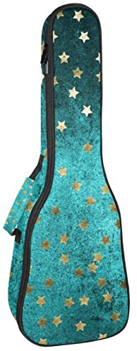 Konzert-Ukulelen-Rucksack, robuster Ukulele-Koffer mit Stauraum, Sopran-Konzert-, Tenor-Ukulele, 10 mm gepolsterte Tasche, schwarze Schafssterne