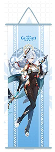 ROSETOR 1 x Genshin Impact Hängendes Malerei Seidenstoff Poster Gravur Scroll-Animation Peripherie (Shenhe)