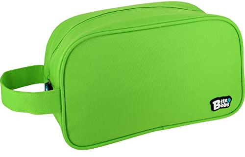 Grafoplás Bits & Bobs fyrkantig necessär med sidohandtag, 28 x 18 x 10 cm, Grön, 28x18x10cm, Kvadratisk necessär med sidohandtag