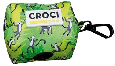 Croci Porta Sacchetti Igienici per Cani | Fantasia Lemur | Misure: 6X4 CM, Multicolor