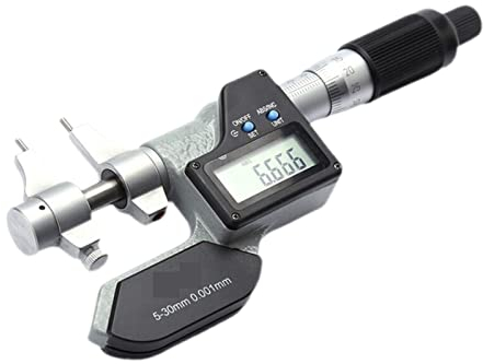 Digimatic Bügelmessschraube Digitales Innenmikrometer 5–30 mm 25–50 mm Innenmikrometer in Industriequalität 50–75 mm 75–10 mm 0,001 mm Elektronische Messung (Color : 1, Size : 75-100mm no ring) little