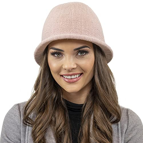 VIVISENCE Damen Winter Hut Mit Klassischem Stil Herbst Warme Strickmütze Garn Mit Wolle Perfekte Passform Wintermütze Für Frauen Modell 7044