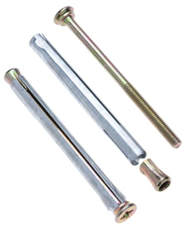 10 mm x 182 mm Metallrahmendübel Senkkopf, Betonankerbefestigung, Pozi-Schraube Mit Spreizdübel aus Metall für den Einbau von Fenstern und Türen aus Metall, Kunststoff und Holz (5 pcs)