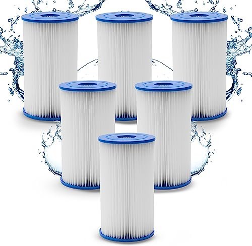 HAFIX® Poolfilter Pool Filter für Whirlpool Pool Gr. IV. Filterkartuschen Filter Kartuschenfilter für Poolpumpe Typ B. Filterkartusche für Swimmingpool. Papierfilter Cartridge Wasserfilter Pool 6 St.