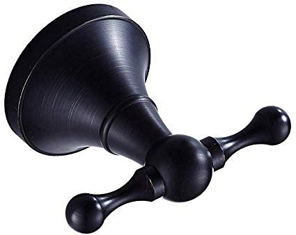 Badetuchhaken, Vintage-Antik-Messing, Badezimmer, Küche, Bademantel, Handtuchhaken, Schlafzimmer, Wandmontage, Mantel, Kleiderhaken, Aufhänger, Hardware-Zubehör, Retro, Schwarz, Einheitsgröße
