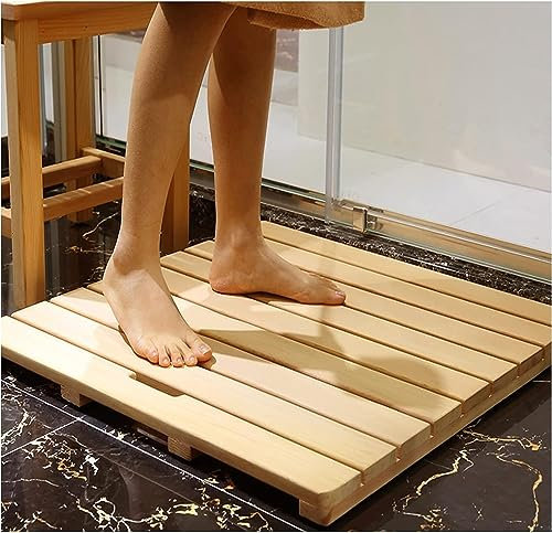 Tapis de douche en bois, tapis de bain en bois, tapis de bain en bois de bambou, planche de salle de bain, tapis de bain en caillebotis en bambou, tapis de douche, personnalisable ( Size : 75x120cm/30