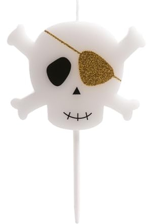 dekora | Vela de Cumpleaños | Sin Aroma | Diseño de Pirata | Perfecta para Celebraciones Infantiles