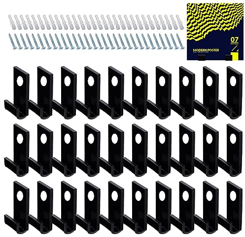 Firulab Schallplatten-Wandhalterung, 30 STK. Stilvolle Acryl-Schallplatten-Display- und Aufbewahrungs-Wandhalterung, Wandhalterung für Schallplattenaufbewahrung, Schallplattenaufhänger für die Wand