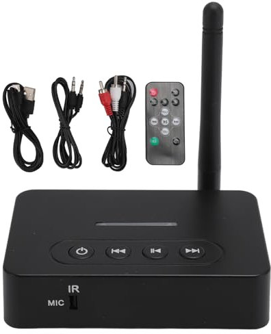 Beufee Receptor De Música Bluetooth 5,1, Adaptador De Audio HiFi con Adaptador De Audio Bluetooth Remoto para Estéreo De Hogar Y Coche
