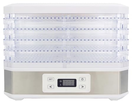 TT-YEC Déshydrateur De Viande Séchée 350 W, Séchoir Alimentaire À 5 Couches, Contrôle Intelligent De La Température, Minuterie De 48 Heures, Séchoir À Collations Réglable En Hauteur