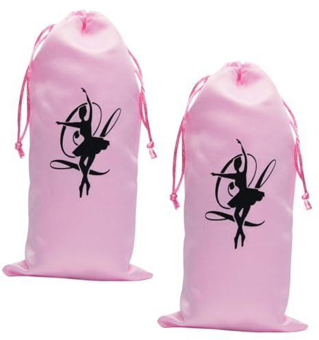 GALPADA 2stücke Ballettschuhbeutel Satin Tanzschuhebeutel Schuh-Organizer Mit Kordelzug Für Tanztraining Und Fitness