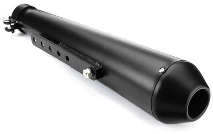 TUHBCX Motorräder Auspuffanlage Für XL883 XL1200 Cg125 CG150 GN125 Sr400 Cb500 Vt500 M800 Sportster GS125 Motorrad Bobber Auspuffrohr Schalldämpfer Schalldämpfer(Zwart)