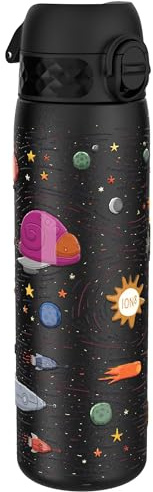 ION8 Gourde Isotherme Inox, 500ml, Anti-Fuite, Facile à Ouvrir, Verrouillage Sécurisé, Lavable au Lave-Vaisselle, Poignée de Transport, Facile à Nettoyer, Acier Inoxydable, Vaisseaux spatiaux