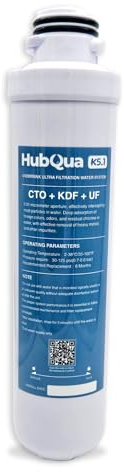 HubQua Cartucho de Reemplazo para Filtro de Agua HubQua K5.1 y K5.1F, Ultrafiltración Certificada de 3 Etapas, cto + KDF + UF, Precisión 0.01 Micras, Duración 6 Meses