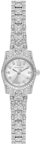 Michael Kors Lexington Damenuhr, 19mm Quarz-Dreizeigerwerk mit Edelstahl- oder Lederarmband