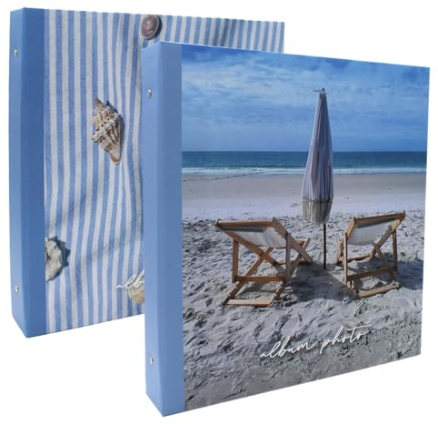 Lot de 2 classeurs photo à pochettes Plage 400 photos 10x15