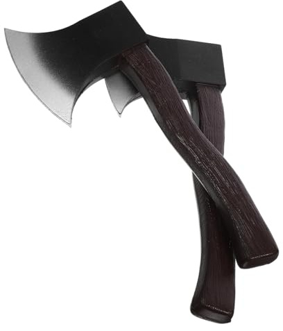 DIKACA 2 Pezzi Asce Simulata Prop Halloween Cosplay Accessorio per Costume Performance