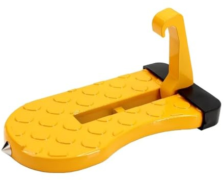 pedale piede Gancio universale per arrampicata per auto, serratura per porta sul tetto, fibbia, pedale, modifica fuoristrada, portapacchi pieghevole gradino portiera supporto piede(Yellow Amber)