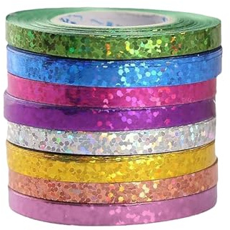Dreamil 32 Stück Funkelnd Bunte Luftschlangen in 8 Farben, 320 Meter Langen Luftschlange Geburtstag, Luftschlangen für Hochzeit Deko, Geburtstags Deko, Karneval & Feierliche Anlässe