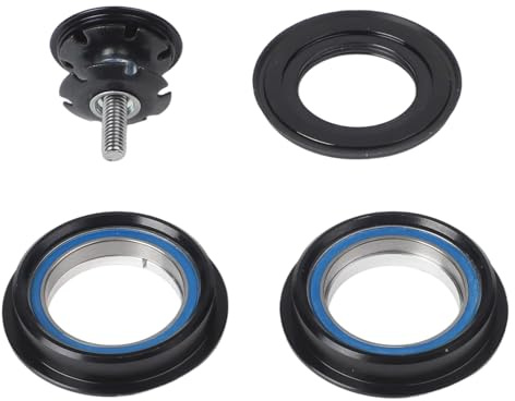 CashMuch 44mm Bike Headset with Sealed Double Bearings for 1-1/8 Threadless Straight Tube Forks, Aluminium Alloy, Red/Blue/Black/Golden