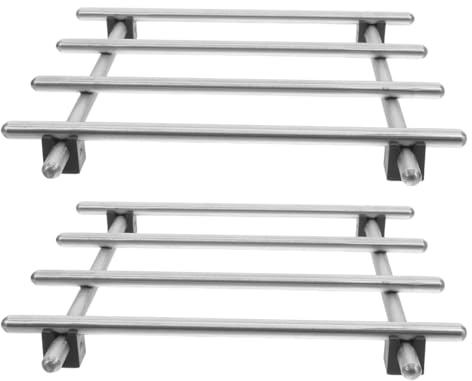 Milisten Stainless Steel Trivet for Pans Heat Resistant Countertop Protector with Nonskid Feet Hot Dish Holder for Worktops and Dining Table 7.09 in 2 Pack