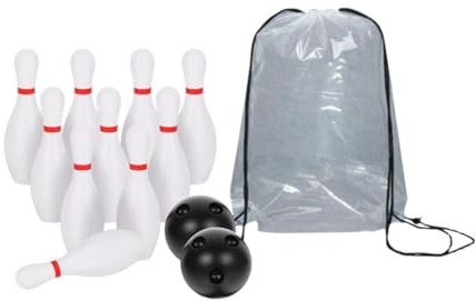 Fiocias 10 Stück Kinder Bowling Spiel Set mit Bowling Pins Bowling Bällen Spielzeug Bowling Mini Bowling Aus Langlebigem Material für Familienfeiern Partys in, 16cm