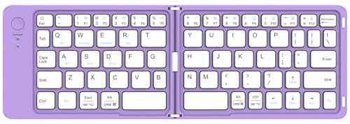 Mini clavier BT pliable à verrouillage magnétique sans fil pleine taille clavier de type C chargement sans fil claviers sans fil pour smartphone/tablette