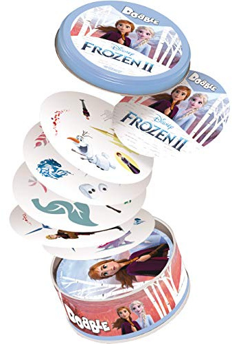 Asmodee , Dobble Frozen 2 , Card Game , Ages 6+ , 2-8 Players , 15 Minutes Playing Time