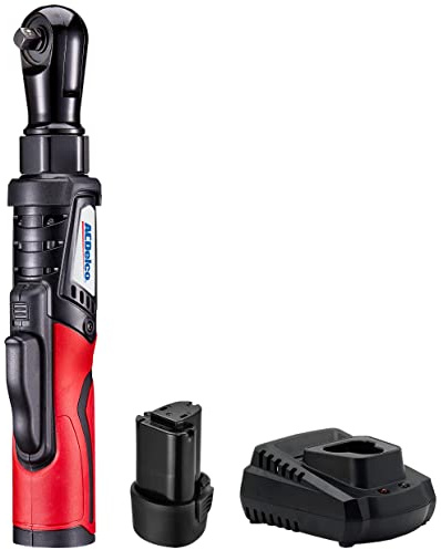 ACDelco ARW1210-3P G12 Lithium-Ion 12V (10.8V) Brushless 3/8” Electric Cordless Ratchet Wrench Set Power Tool Kit | Tool Set Includes Battery & Charger