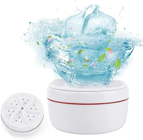 Deals Mini Lavatrice Portatile, Mini Lavatrice, Lavatrice Ad Ultrasuoni, Multifunzione Lavatrice con Cavo USB per Viaggio Viaggio di Lavoro Domestico