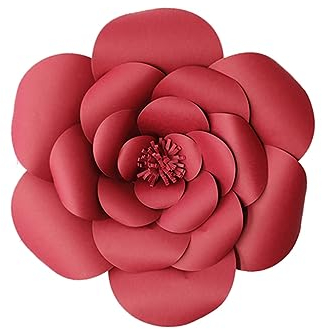 Veemoon Papierblumen Wanddeko Für Partys Hochzeiten Hintergrund Dekoration Weinrot